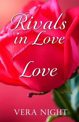 A stunning book cover for 'Rivals in Love' by Vera Night, featuring a beautifully detailed rose in full bloom