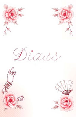 A stylish cover page design for a DIASS subject featuring a coquette aesthetic