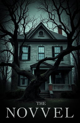 A hauntingly beautiful old house, two stories tall, shrouded in shadows and mystery