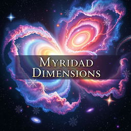 An ethereal and mesmerizing depiction of the collision of two galaxies, showcasing vibrant colors and swirling stars, creating a cosmic spectacle