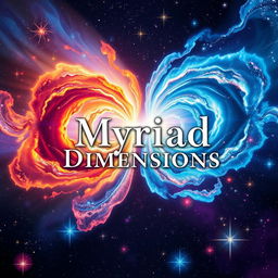 An ethereal and mesmerizing depiction of the collision of two galaxies, showcasing vibrant colors and swirling stars, creating a cosmic spectacle