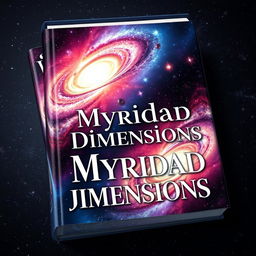 A stunning book cover design featuring an ethereal collision of galaxies, with magnificent vibrant colors and swirling stars creating a cosmic spectacle