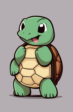 A high-quality digital art piece of a turtle emoji