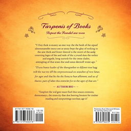A visually striking book back cover design that captures the essence of the book's content