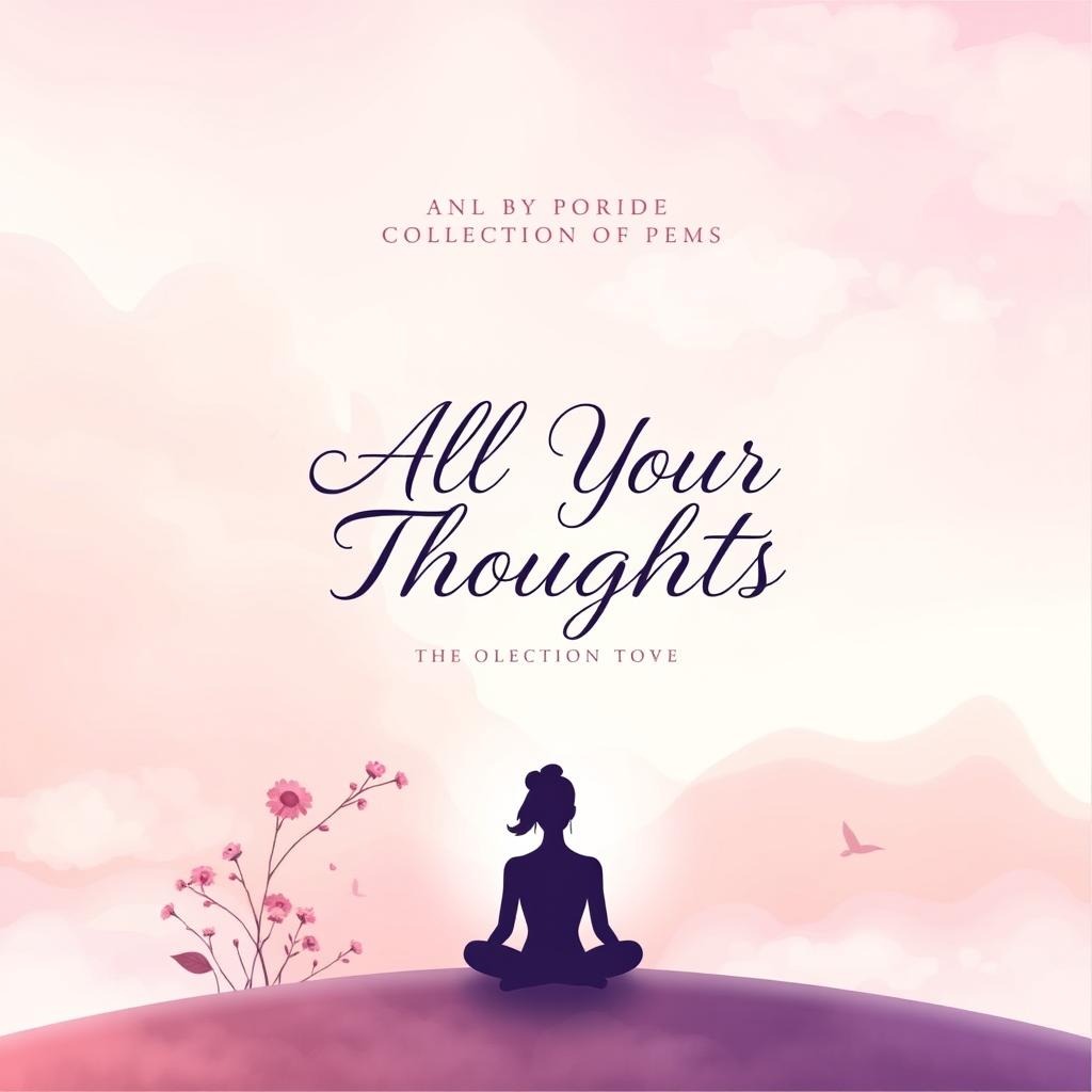 A beautifully designed book cover for a collection of poems titled 'All Your Thoughts'