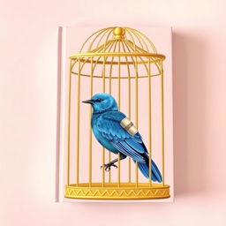 A book cover design featuring a soft light pink background