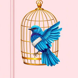 A book cover design featuring a soft light pink background