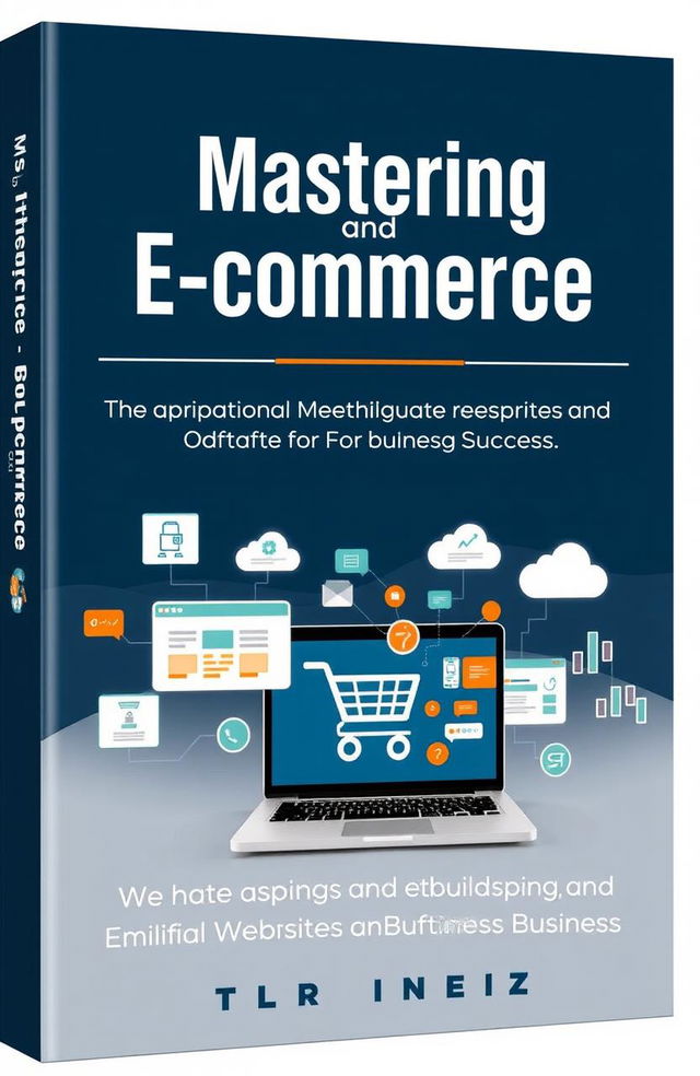 A professional and dynamic eBook cover for 'Mastering E-commerce: The Ultimate Guide to Essential Websites and Software for Business Success'