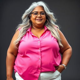 A 55-year-old Indian plus-size woman, embodying sensuality and voluptuousness, depicted with a passionate demeanor
