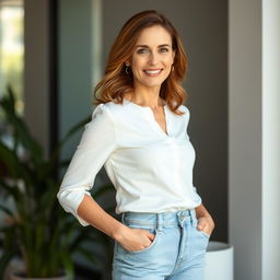 An attractive woman aged 40 who appeals to most men over 40