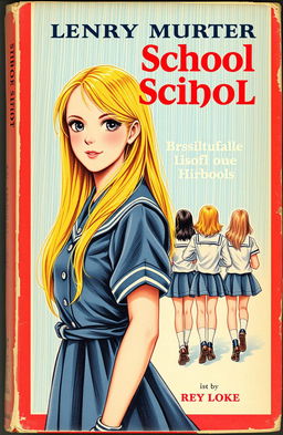 A vintage-themed novel book cover, vibrant colors