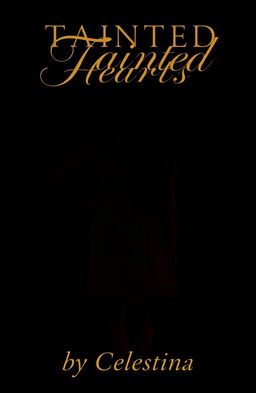 A mysterious and evocative scene featuring the back of a woman standing in the dark, her silhouette subtly illuminated by soft ambient light