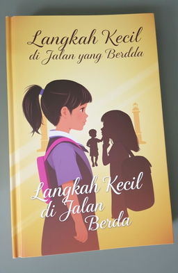 A book cover featuring two schoolgirls facing each other, with a nostalgic background
