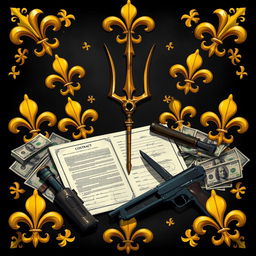 An illustration evoking a world of power, luxury, and danger
