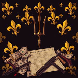An illustration evoking a world of power, luxury, and danger