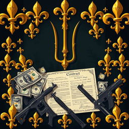 An illustration evoking a world of power, luxury, and danger