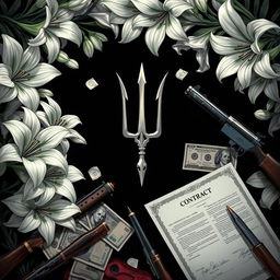 An illustration evoking a world of power, luxury, and danger
