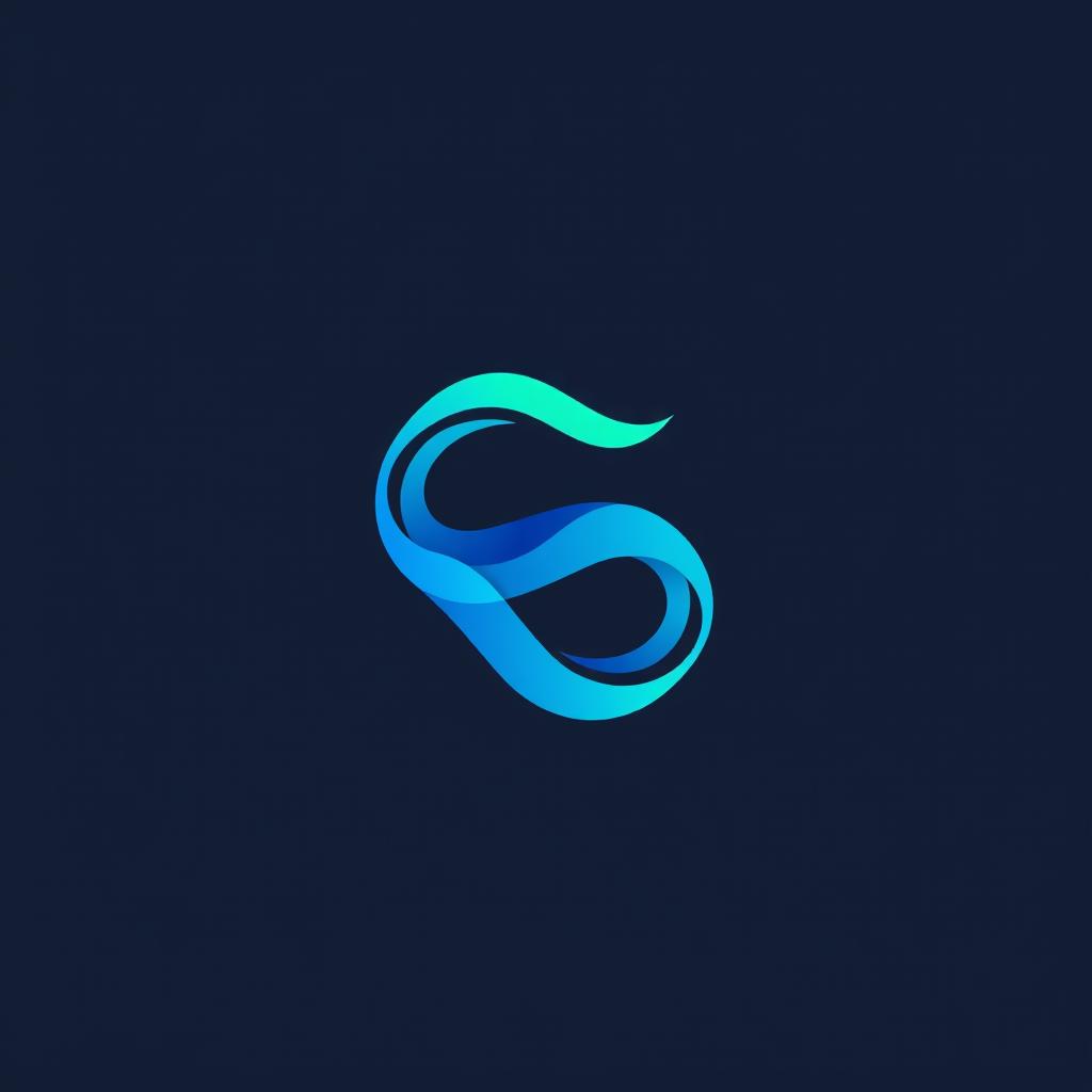 A modern and sleek logo design featuring a stylized letter 'S' intertwined with a vibrant wave pattern, representing innovation and fluidity