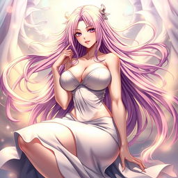 A stunningly detailed and artistic portrayal of Rangiku Matsumoto, the sexy and captivating character from Bleach, depicted in an elegant and alluring pose