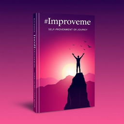 A stunning book cover design for a self-improvement book, featuring a gradient background that transitions from deep purple at the top to soft pink at the bottom