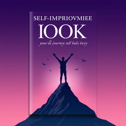 A stunning book cover design for a self-improvement book, featuring a gradient background that transitions from deep purple at the top to soft pink at the bottom