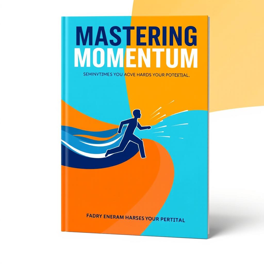 An engaging book cover design for a self-improvement book titled 'Mastering Momentum'