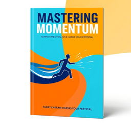 An engaging book cover design for a self-improvement book titled 'Mastering Momentum'
