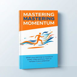 An engaging book cover design for a self-improvement book titled 'Mastering Momentum'