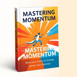 An engaging book cover design for a self-improvement book titled 'Mastering Momentum'