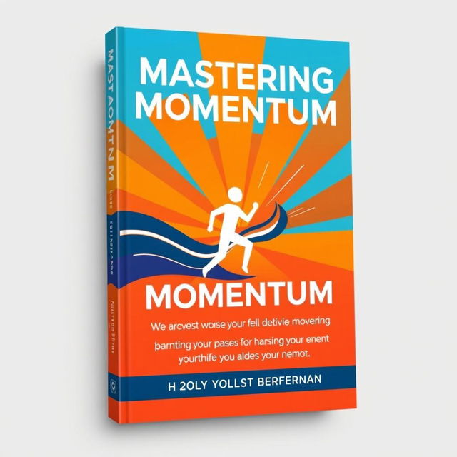 An engaging book cover design for a self-improvement book titled 'Mastering Momentum'