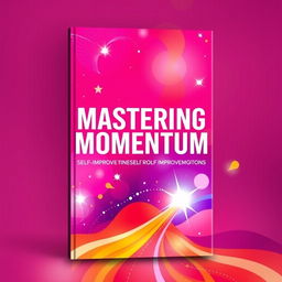 A vibrant and colorful book cover design for a self-improvement book titled 'Mastering Momentum'