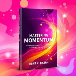 A vibrant and colorful book cover design for a self-improvement book titled 'Mastering Momentum'