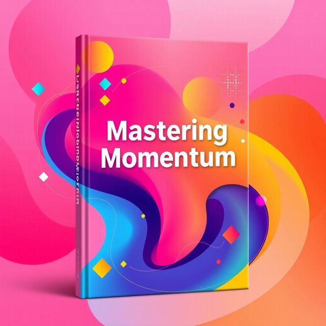 A colorful and artistic book cover design for a self-improvement book titled 'Mastering Momentum'