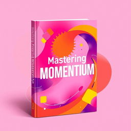 A colorful and artistic book cover design for a self-improvement book titled 'Mastering Momentum'