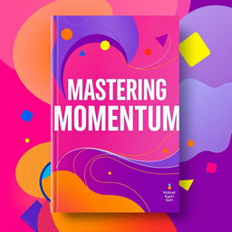 A colorful and artistic book cover design for a self-improvement book titled 'Mastering Momentum'