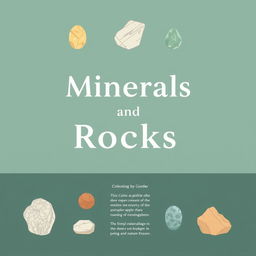 A minimalist guide to minerals and rocks, exploring the essence of nature's treasures in clean, simple design