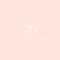 A minimalist logo design for a dating website, featuring simple and elegant shapes that symbolize love and connection