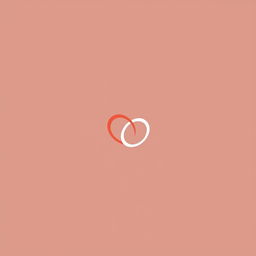 A minimalist logo design for a dating website, featuring simple and elegant shapes that symbolize love and connection