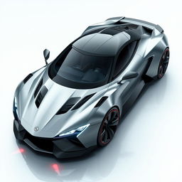 Design a futuristic car that looks like it's from a sci-fi universe yet feels practical for the modern world