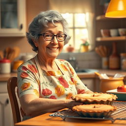 A charming and warm scene featuring a middle-aged woman, known affectionately as 'Aunty'