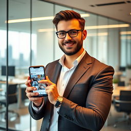A stylish Milanese marketing manager named Luca, 35 years old, with a confident demeanor