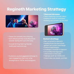 Create a visually engaging digital marketing strategy for a technology product launch scheduled for March 2025