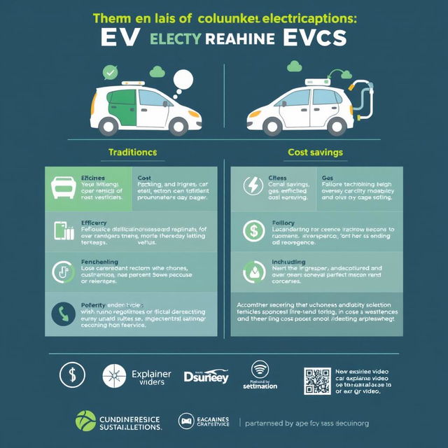 Create a vibrant and engaging infographic that debunks common misconceptions about electric vehicles (EVs)