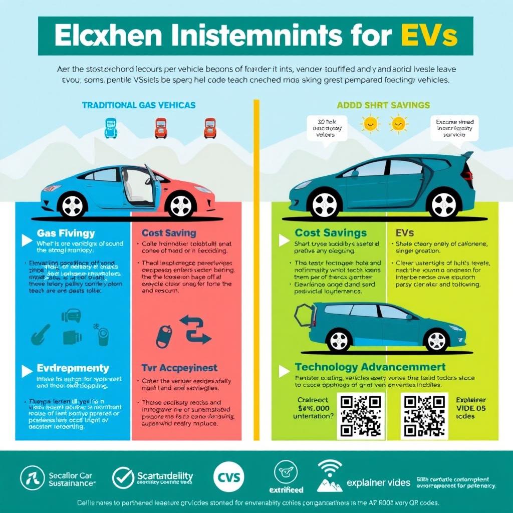 Create a vibrant and engaging infographic that debunks common misconceptions about electric vehicles (EVs)