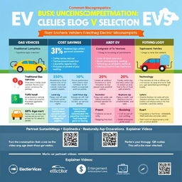 Create a vibrant and engaging infographic that debunks common misconceptions about electric vehicles (EVs)