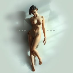 A stunning and artistic depiction of a nude figure, showcasing the beauty and elegance of the human form