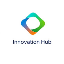 A sleek, modern logo design featuring a minimalist and colorful abstract symbol that represents innovation and creativity