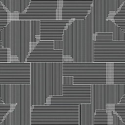 Generate a complex straight line pattern characterized by a meticulous composition of consistently parallel lines and intricate intersections