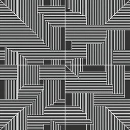 Generate a complex straight line pattern characterized by a meticulous composition of consistently parallel lines and intricate intersections