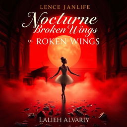 A book cover design for 'Nocturne of Broken Wings'